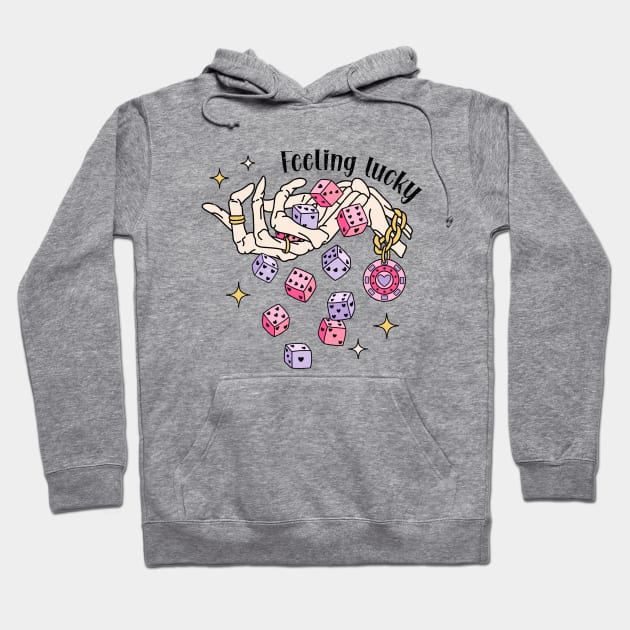 Feeling Lucky Skeleton Love Hoodie by Nessanya